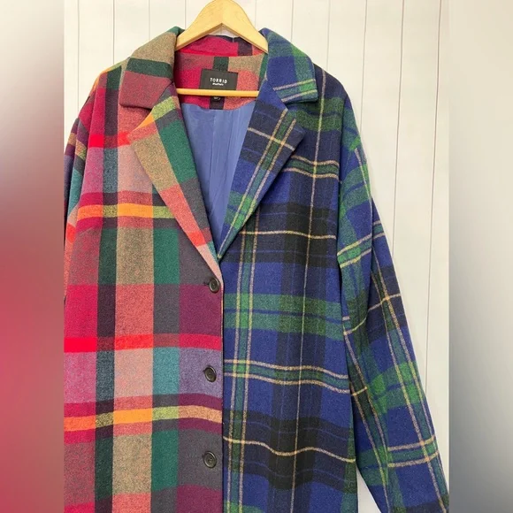 TORRID - Dual Plaid Wool Coat - 3XL - Picture 5 of 10